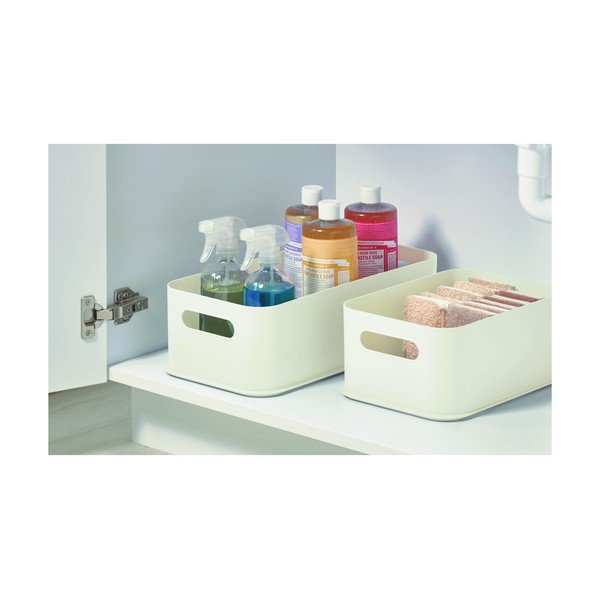 Bijela kutija za pohranu iDesign Eco Handled, 21,3 x 43 cm-image-4