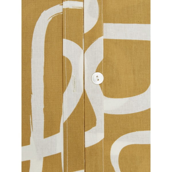 Žuto-bijela posteljina od pamučnog perkala Westwing Collection Malu, 135 x 200 cm-image-4