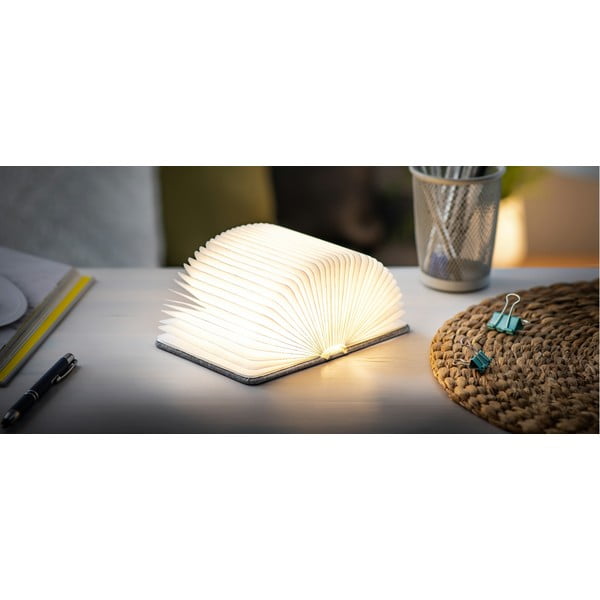 Sivi svjetlosni ukras s USB Booklight – Gingko-image-3