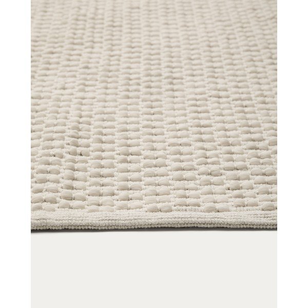 Krem ručno rađen tepih od mješavine pamuka 160x230 cm Mascarell – Kave Home-image-4