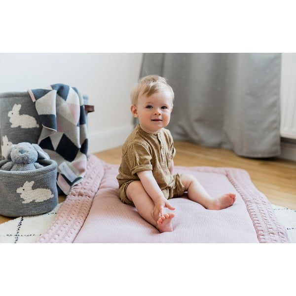 Ružičasta pamučna prostirka za igru ​​Kindsgut Mat, 70 x 90 cm-image-1