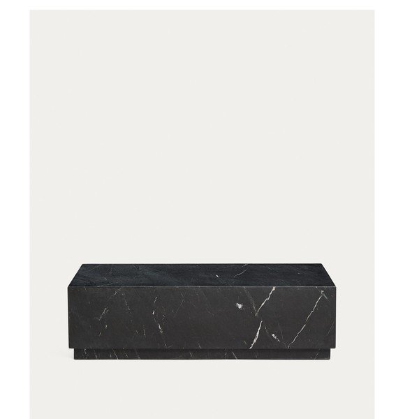 Crni mramorni stolić za kavu 50x100 cm Sorein – Kave Home-image-3