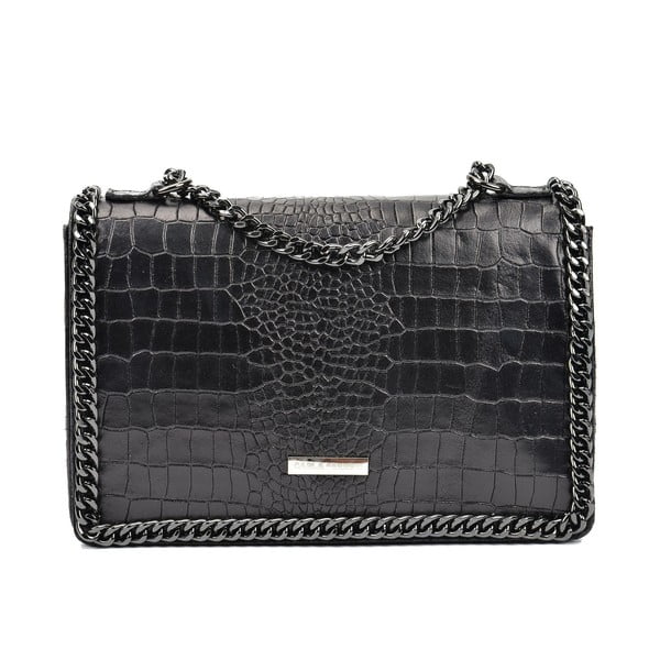 Crna kožna ženska torbica Carla Ferreri Veronica