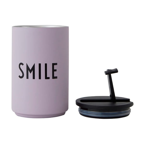 Ljubičasta termo šalica 350 ml Smile – Design Letters-image-2