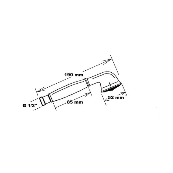 Mjedena ručka za tuš u sjajno srebrnoj boji ø 5 cm Antea – Sapho-image-2