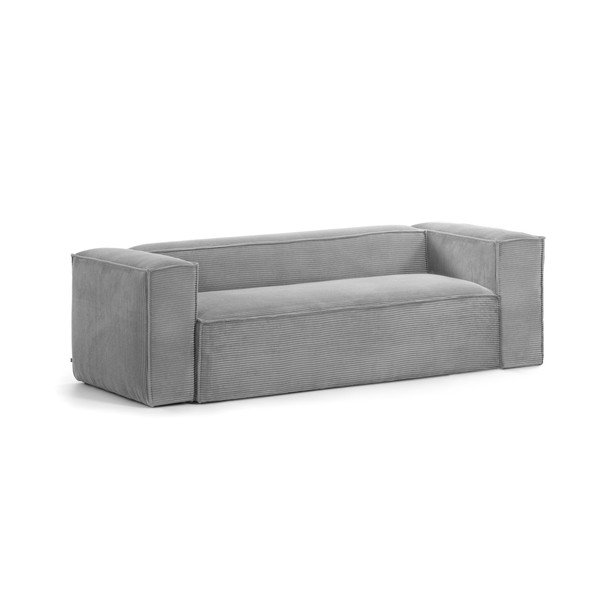 Siva sofa od samta 240 cm Blok – Kave Home-image-2