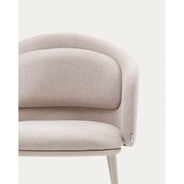 Bež podstavljena blagovaonska stolica s naslonima za ruke Minda – Kave Home-image-4