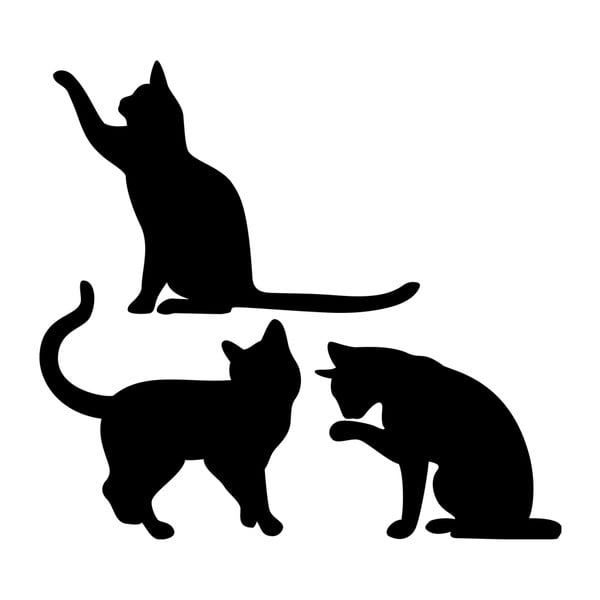 Set od 3 naljepnice Ambiance Three Funny Cats-image-2