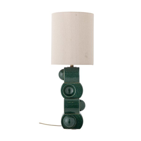 Zelena/krem stolna lampa keramička s tekstilnim sjenilom (visina 68 cm) Brady – Bloomingville-image-4