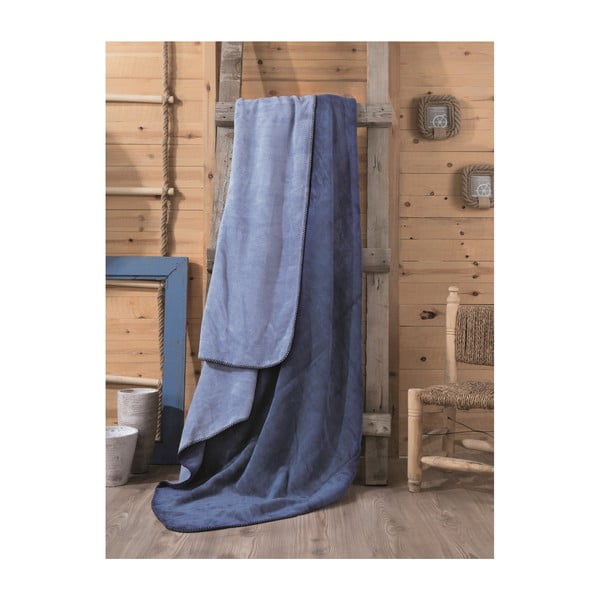 Plava lilijanska deka, 200 x 220 cm