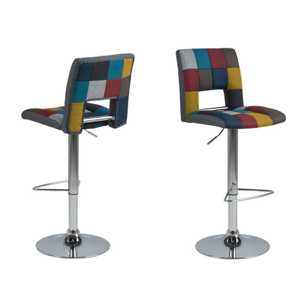Set od 2 barske stolice Acton Wilma Barstool Patchwork-image-3