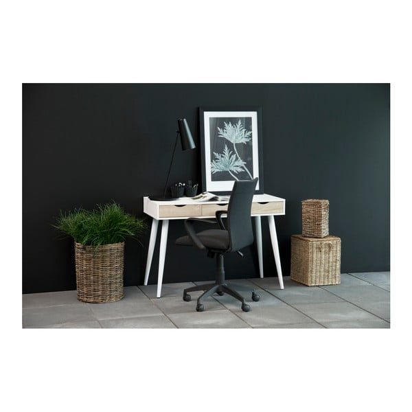 Bijeli radni stol s 3 ladice Actona Neptun-image-3