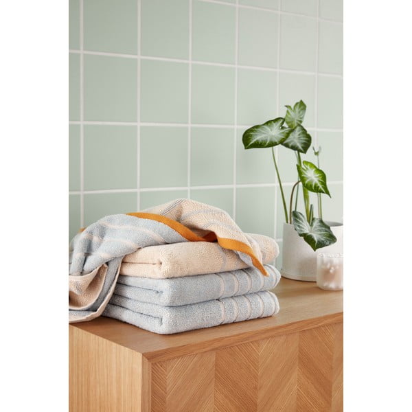 Plavo-narančasti pamučni ručnik Hübsch Dora, 50 x 100 cm-image-2