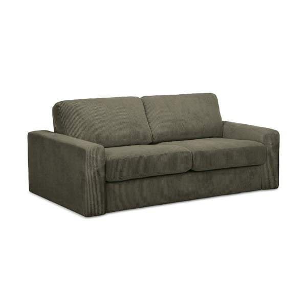 Kaki zelena sklopiva sofa od samta 195 cm Nona – Makamii-image-2