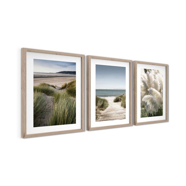 Tiskane slike u setu 3 kom s okvirom 30x40 cm Tranquil – Styler-image-4