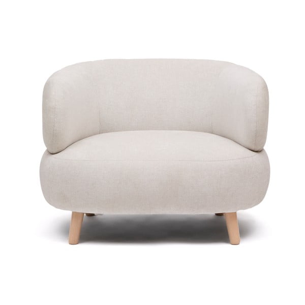 Bež fotelja od šenila Luisa – Kave Home-image-2