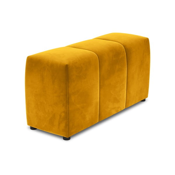 Žuti baršunasti naslon za ruke za modularnu sofu Rome Velvet - Cosmopolitan Design