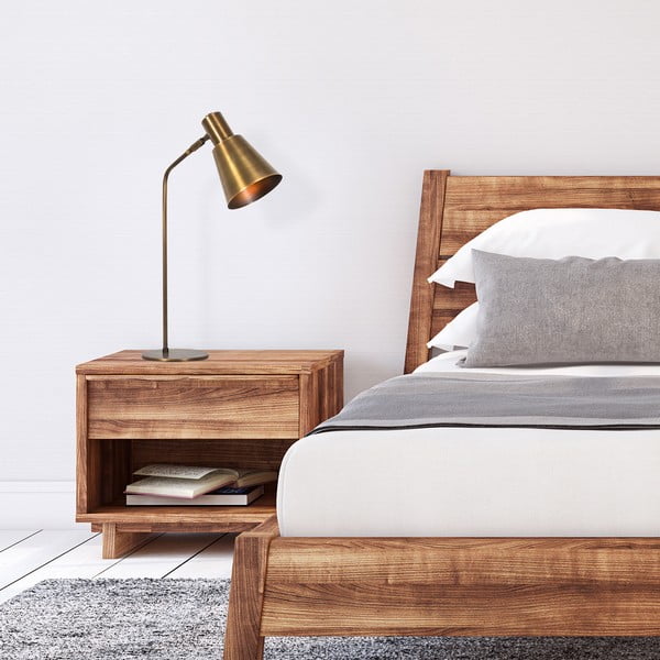 Stolna lampa u zlatnoj boji s metalnim sjenilom (visina 50 cm) Kem – Opviq lights-image-2