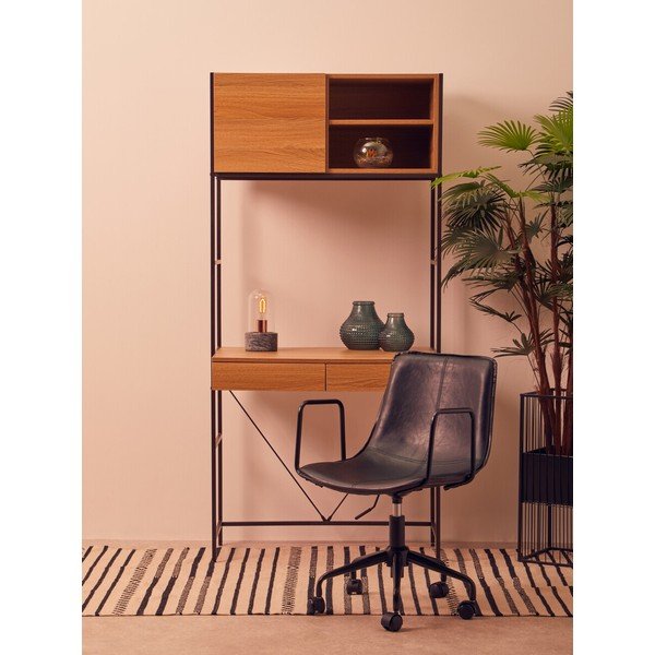 Crna uredska stolica od umjetne kože Branson – Premier Housewares-image-4