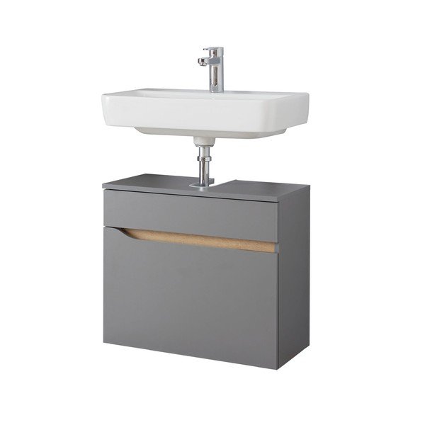Sivi ormarić za umivaonik 60x53 cm Set 357 - Pelipal-image-4