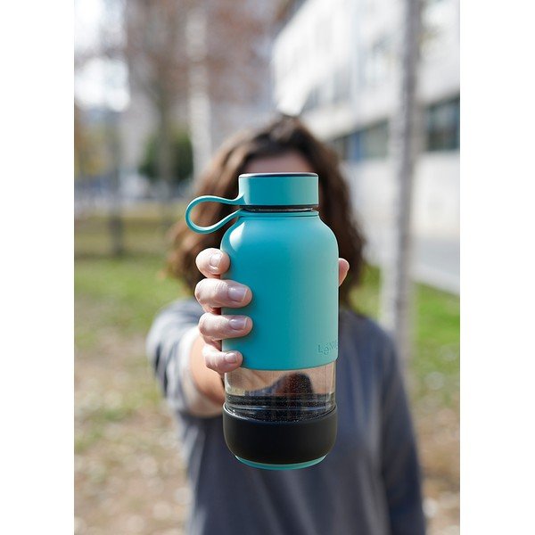 Tirkizna staklena boca za vodu za put 500 ml To Go – Lékué-image-3