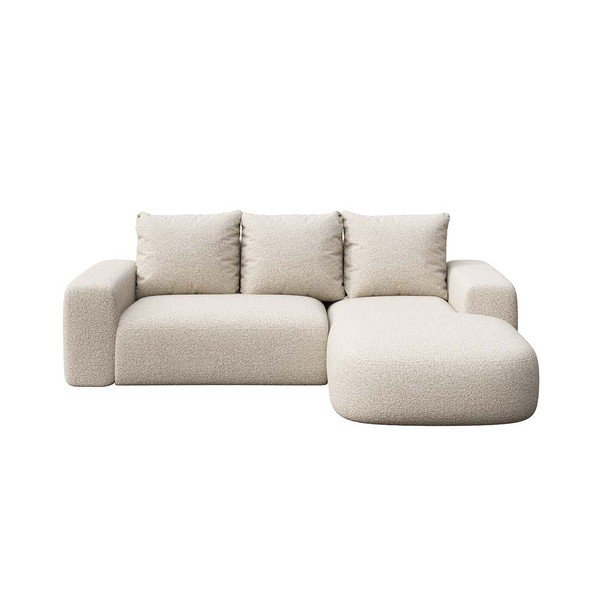 Bež kutna garnitura od bouclé tkanine (s desnim kutom/s ležaljkom) Monce – Rodier