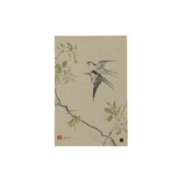 Plakat od ručno rađenog papira BePureHome Swallows, 47 x 32 cm