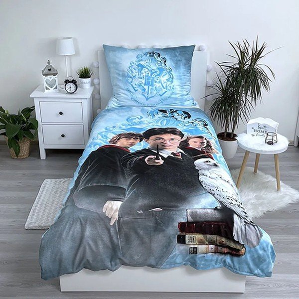 Dječja posteljina za krevet za jednu osobu od mikrovlakana 140x200 cm Harry Potter – Jerry Fabrics-image-1