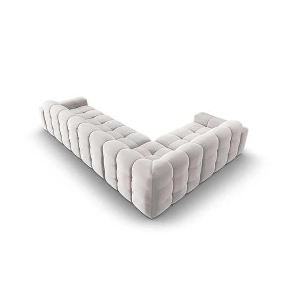 Svjetlo siva baršunasta kutna garnitura (lijevi kut) Kendal - Micadoni Home-image-4