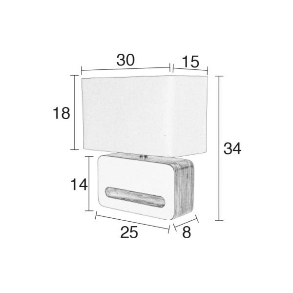 Crna Zuiver Wood stolna lampa-image-4