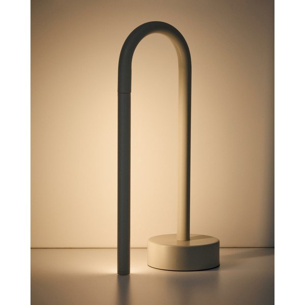 Metalna LED stolna lampa boje slonovače (visina 30 cm) Bow – Kave Home-image-2