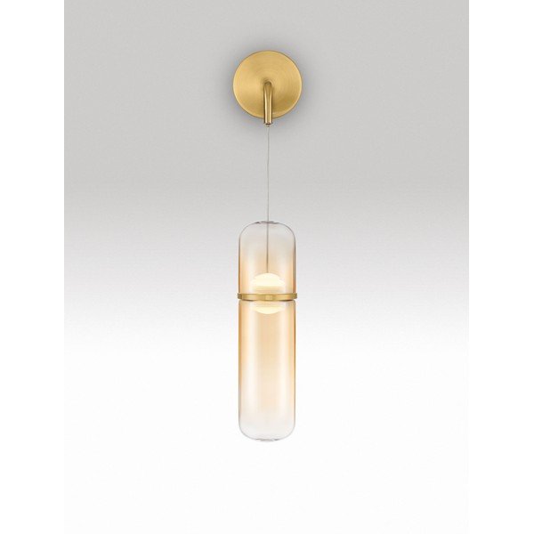 Staklena LED zidna lampa s mogućnosti zatamnjivanja u zlatnoj boji Norma – Nova Luce-image-4