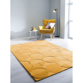 Žuti vuneni tepih Flair Rugs Gigi, 120 x 170 cm