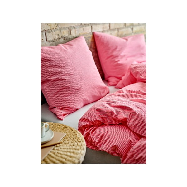 Ružičasta pamučna posteljina za krevet za jednu osobu 140x200 cm Cheerful – Södahl-image-1