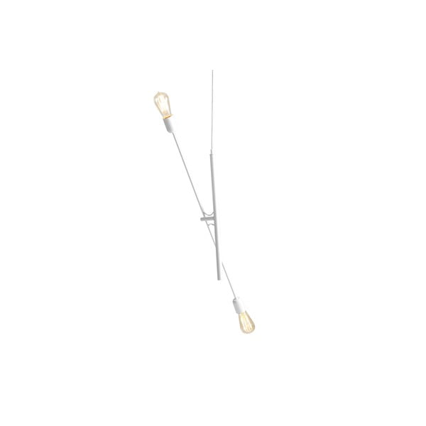 Bijela viseća svjetiljka za 2 Custom Form Twigo žarulje