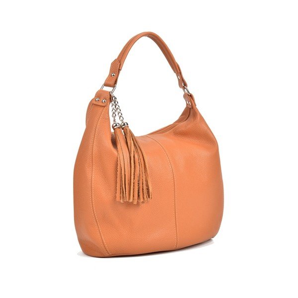 Konjak smeđa kožna torbica Sofia Cardoni Bruhna-image-4