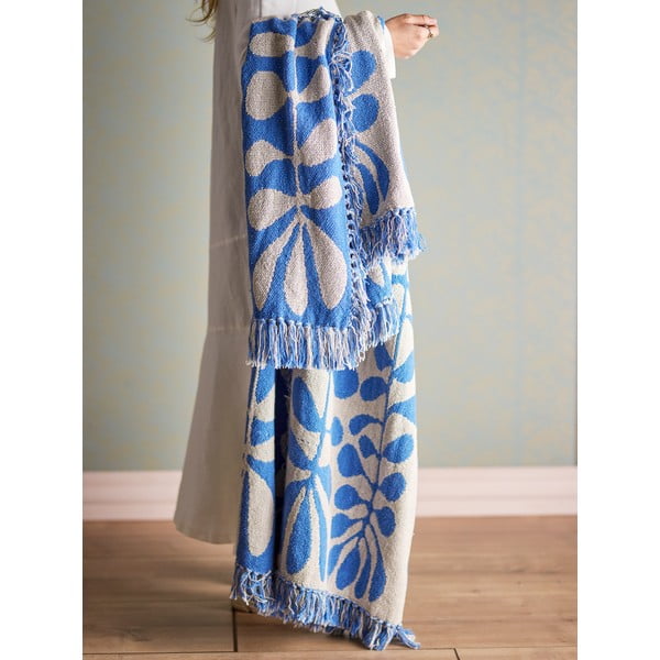 Plava deka 130x160 cm Nevine – Bloomingville-image-1