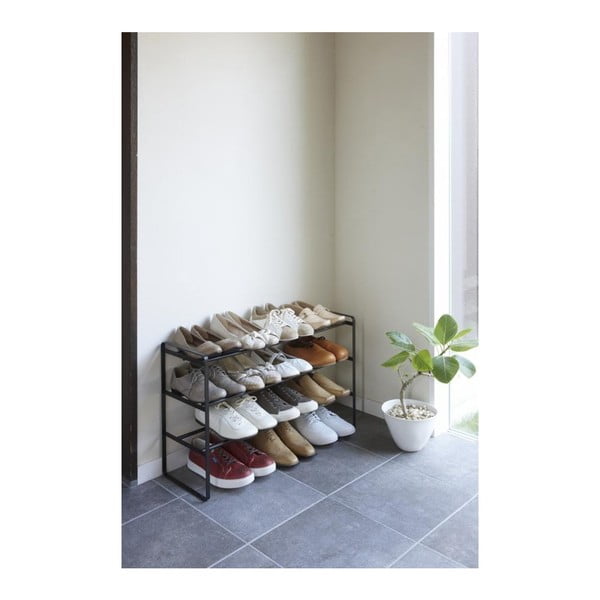 Crna podesiva polica za cipele s 3 etaže YAMAZAKI Maebashi-image-2