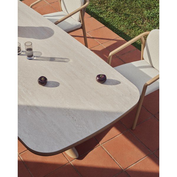 Vrtni stol s keramičkom daskom 110x240 cm Mirtia – Kave Home-image-2