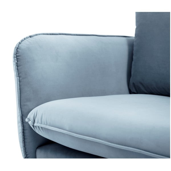 Svijetloplava baršunasta sofa Cosmopolitan Design Vienna, 160 cm-image-4