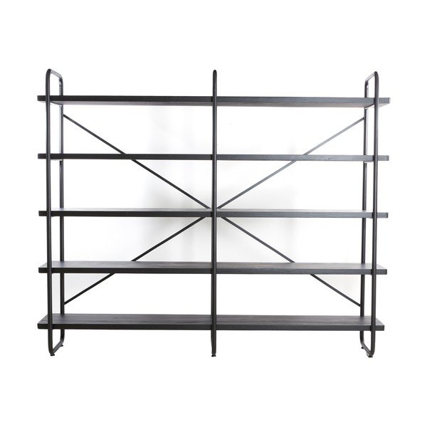 Crni regal 244x200 cm Callao – Light & Living