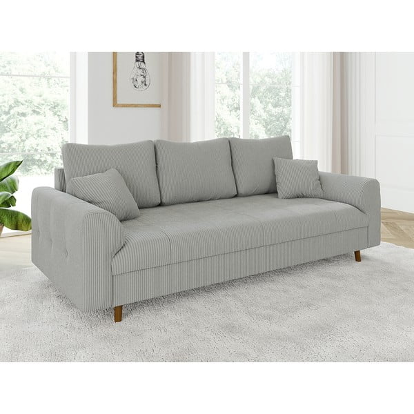 Svijetlo siva sofa od samta 210 cm Ariella – Ropez-image-3
