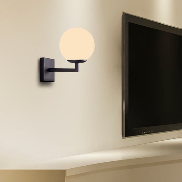 Crna metalna zidna svjetiljka ø 15 cm Profil - Squid Lighting-image-3