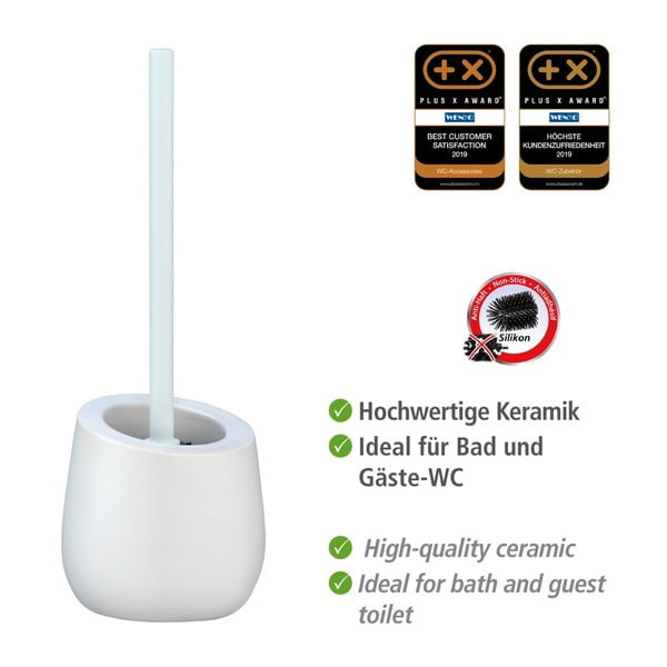 Bijela keramička WC četka Wenko Badi-image-4