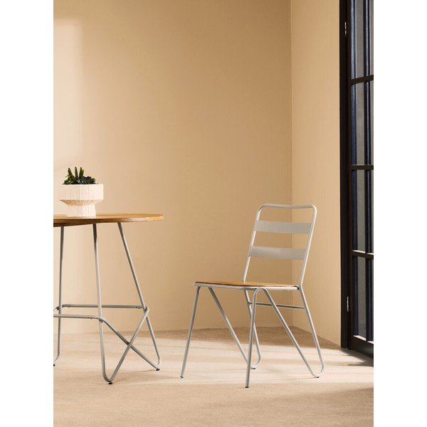 Siva/u prirodnoj boji blagovaonska stolica od čvrstog brijesta District – Premier Housewares-image-3