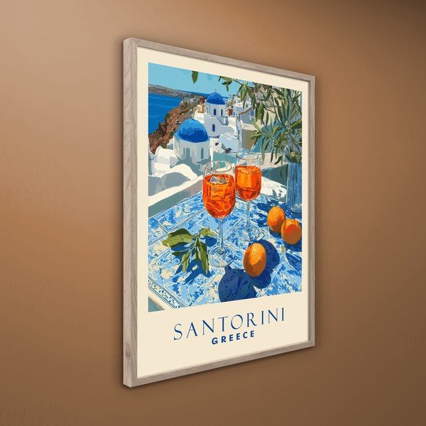 Tiskana slika s okvirom 50x70 cm Santorini – Styler-image-3