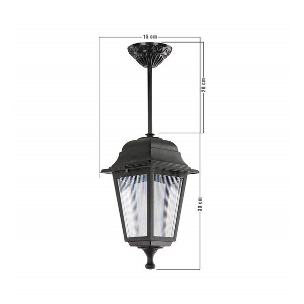 Crna viseća vanjska svjetiljka Homemania Decor Solange-image-3