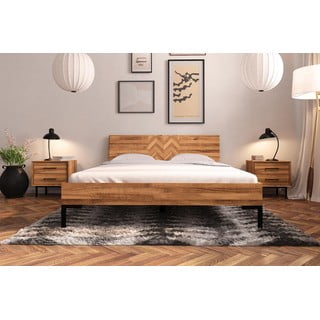 Bračni krevet od hrastovog drveta 180x200 cm Abies 2 - The Beds