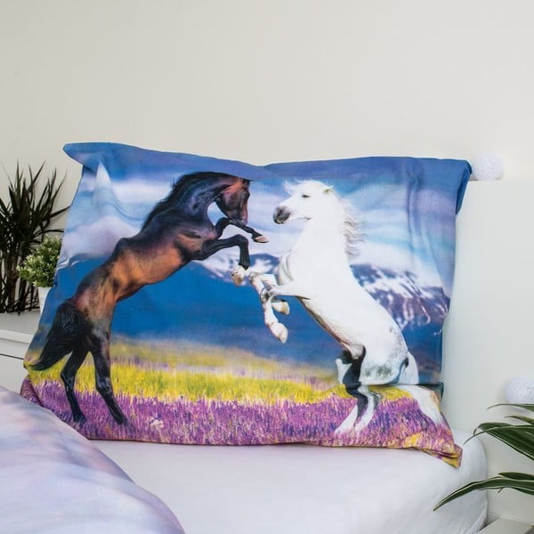 Pamučna dječja posteljina za krevet za jednu osobu 140x200 cm Horse "Meadow" – Jerry Fabrics-image-3
