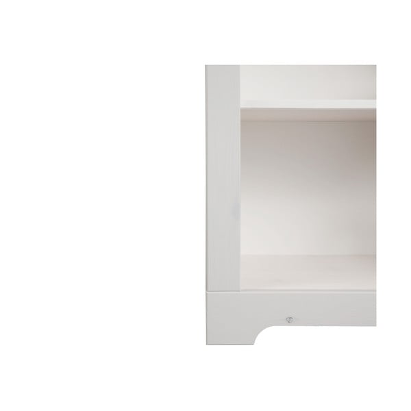 Bijela biblioteka od masivnog bora 50x135 cm Cubrix – Støraa-image-4